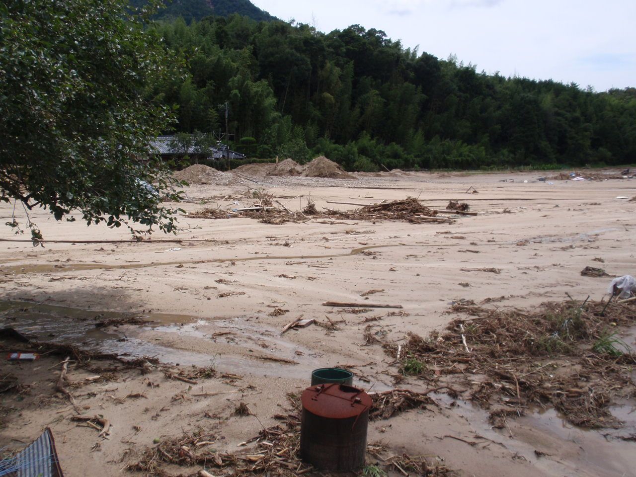 石原(下流のマサ土堆積・氾濫)